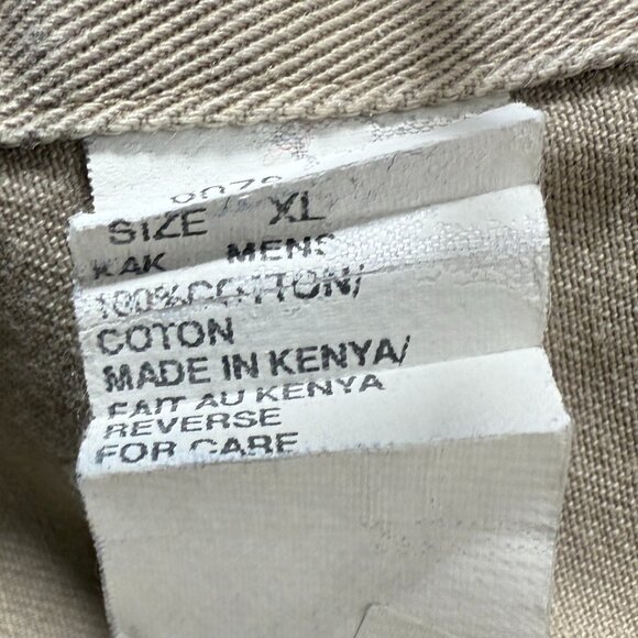 Woolrich Long Sleeve Canvas Work Shirt Button Down Front Two Pocket Tan/Brown XL - Picture 3 of 10